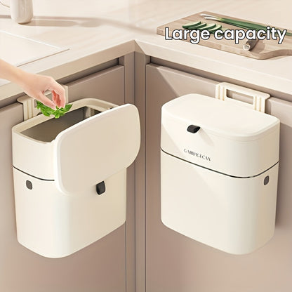 Sleek WallMounted Trash Can with Lid for Home