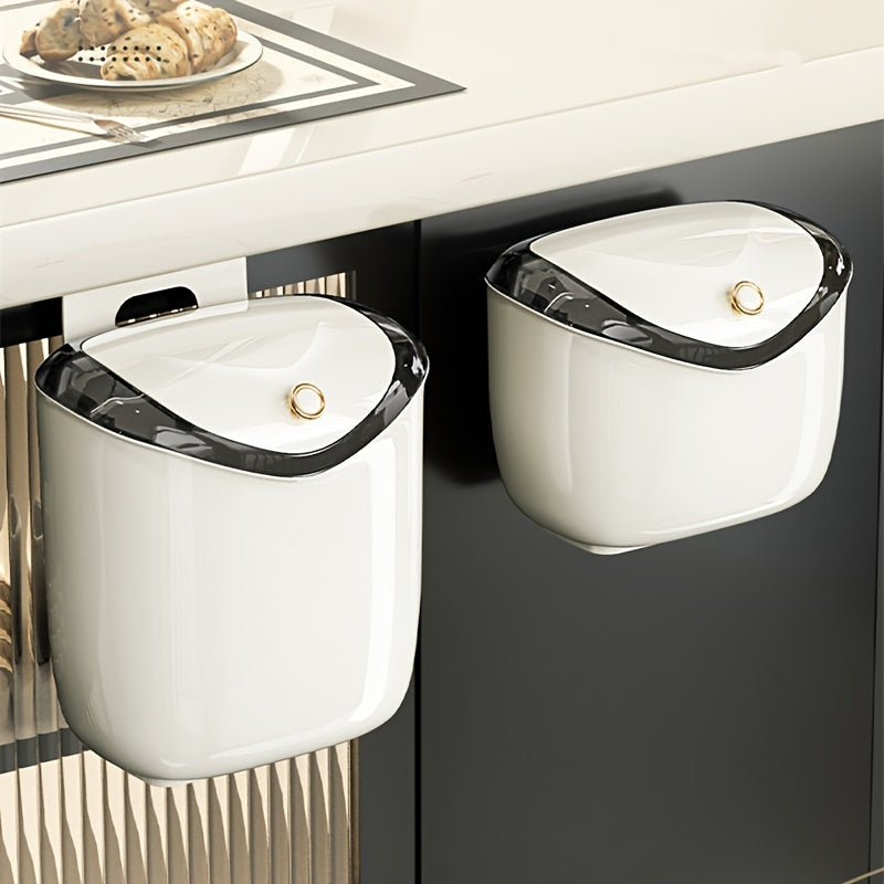 Sleek WallMounted Trash Can with Odor Seal Lid